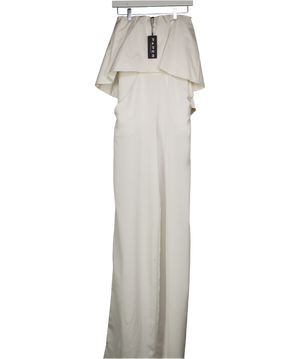 Paper London Carlson Jumpsuit In White Satin UK 10