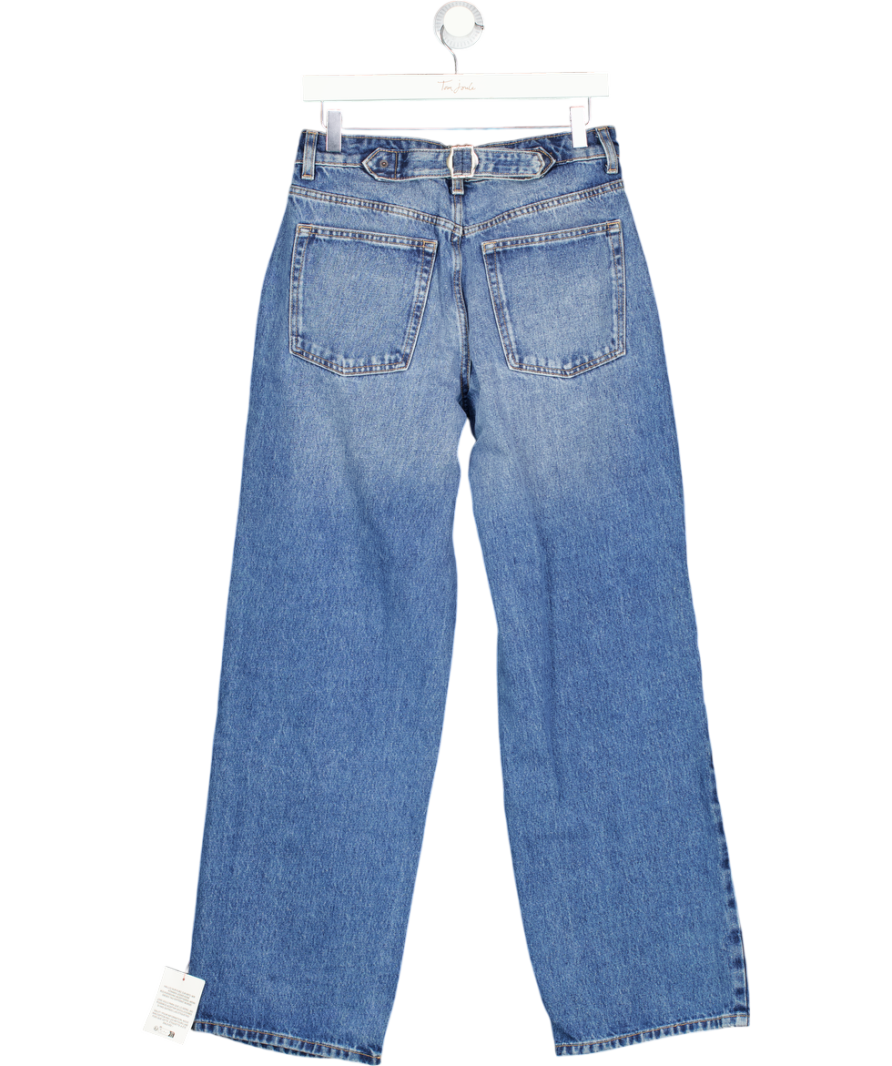 TOPSHOP Cinch Low Rise Relaxed Jeans In Vintage Blue L32 W26