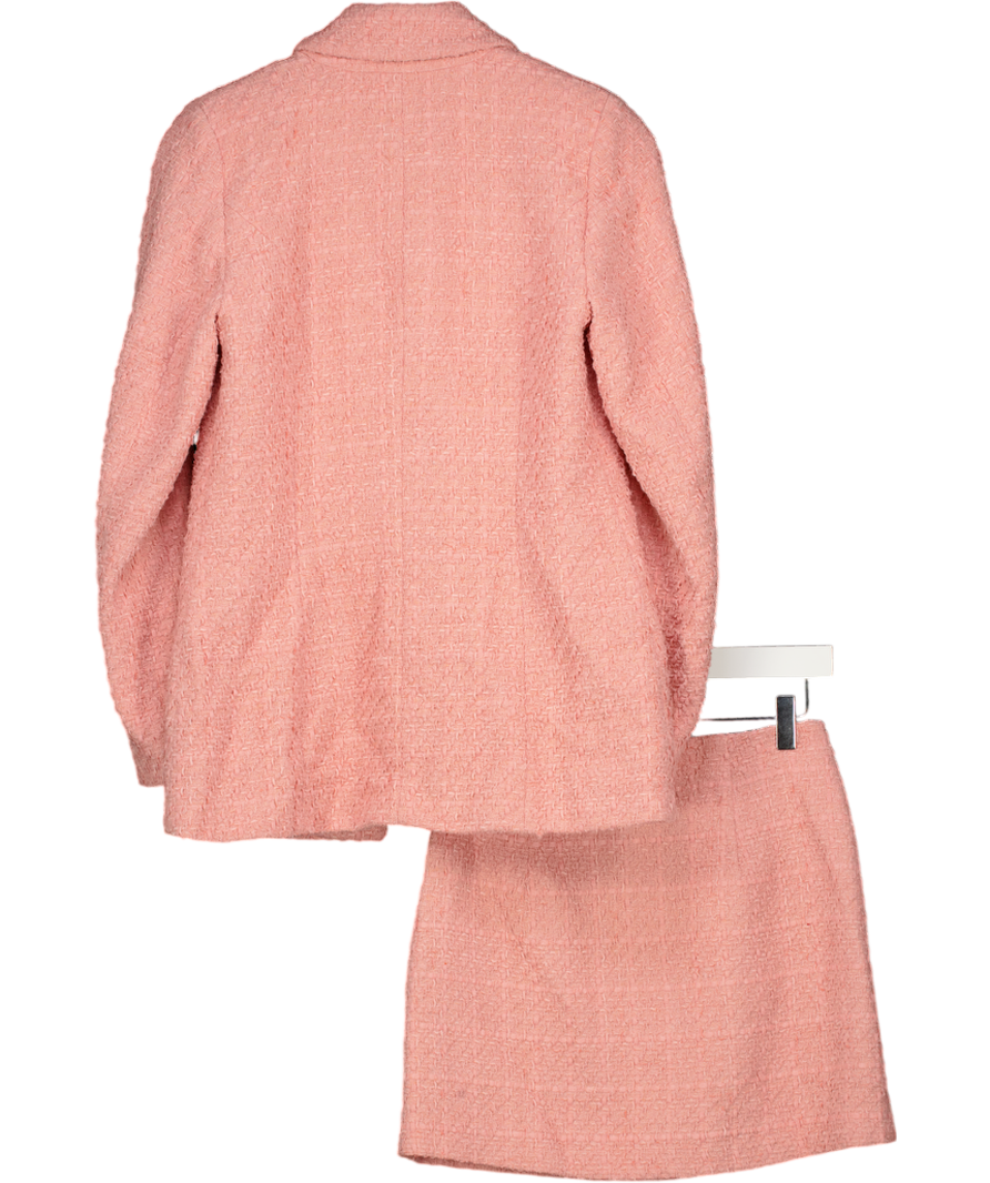 RIVER ISLAND 2-piece Pink Tweed Blazer And Skirt Set UK 6