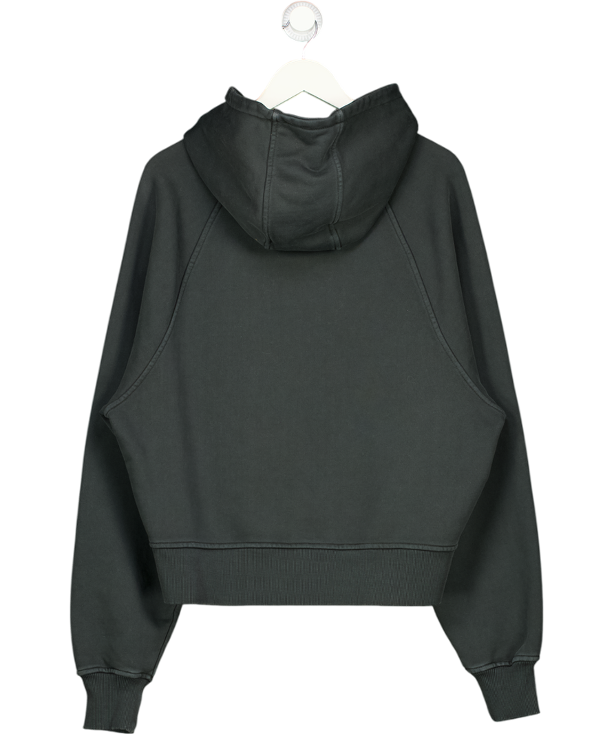 MUTUAL DIFFERENCES Boxy Raglan Hoodie In Washed Black UK S