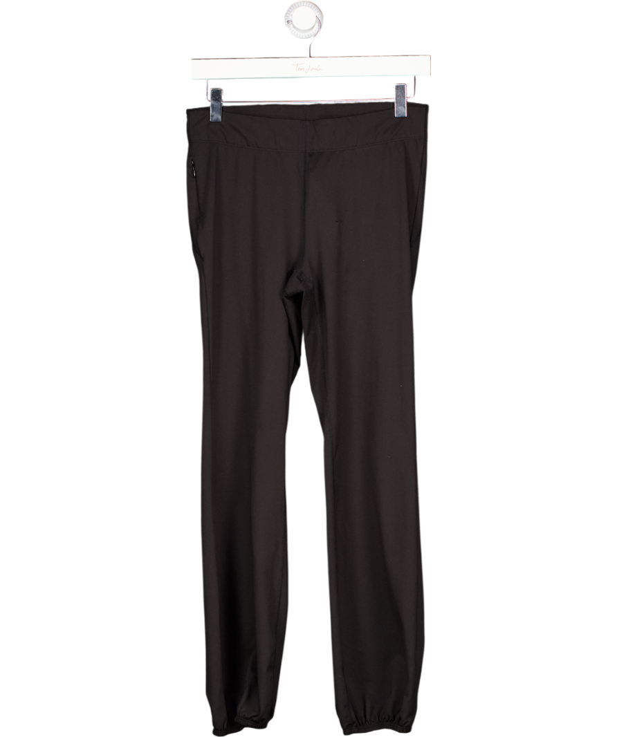 FREE PEOPLE MOVEMENT Black Slim Cuffed Let's Bounce Bubble Activewear Trousers UK M