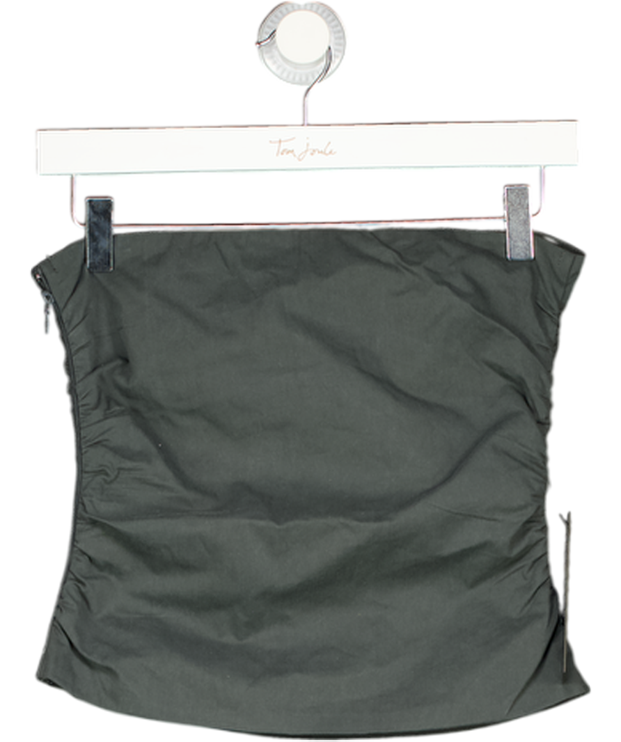 WHITE FOX Just Like This Strapless Top Slate Grey UK XS