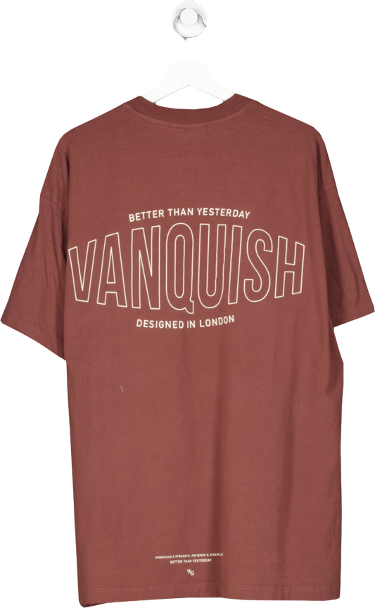 Vanquish Brown Better Than Yesterday Oversized T Shirt UK L