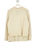 RIVER ISLAND Studio Cream Oversized Crew Neck Jumper UK S