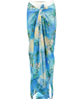 Sydney lane Blue Clovelly Long Sarong Positano Print One Size