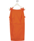 BERNADETTE Kim Open-back Bow-detailed Taffeta Mini Dress - Orange Sz42 UK 14