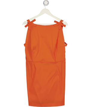 BERNADETTE Kim Open-back Bow-detailed Taffeta Mini Dress - Orange Sz42 UK 14