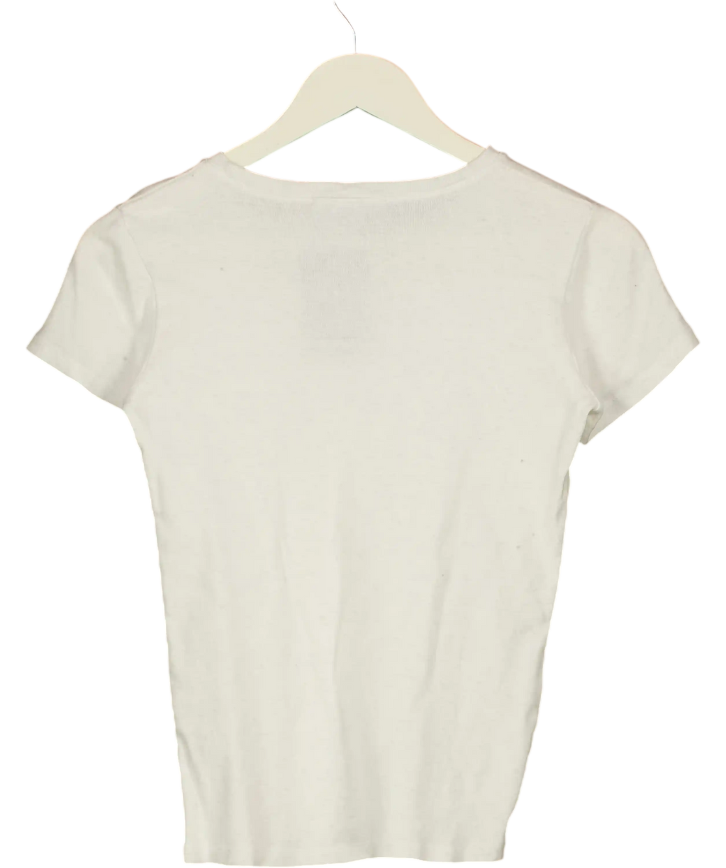 Brandy Melville White Ginny Top UK M