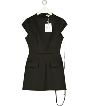 LEAU Black Cote Cap Sleeve Pocket Mini Dress UK M
