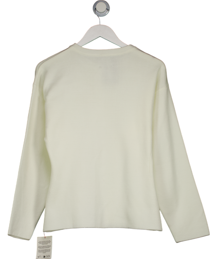 ASOS White Compact Knit Shaped Cardigan UK S