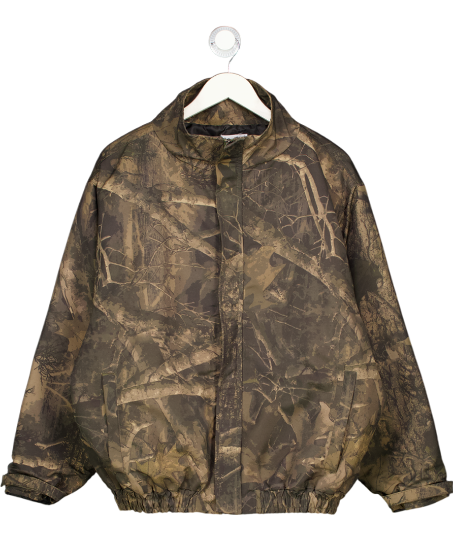 Sisters & Seekers Green Camo Oversize Zip Jacket UK S