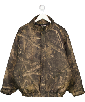 Sisters & Seekers Green Camo Oversize Zip Jacket UK S