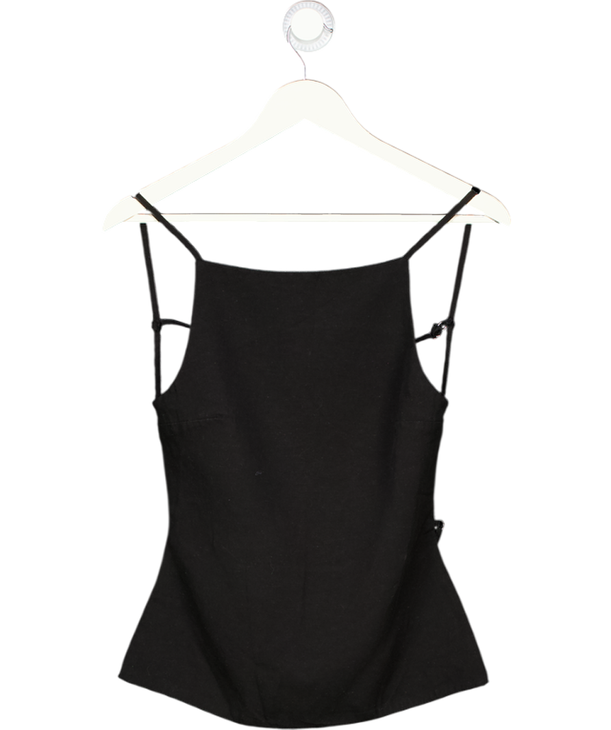 ZARA Black Knit Top With Beads UK S
