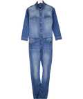 DONNA IDA Blue Denim Sadie Jumpsuit UK XS