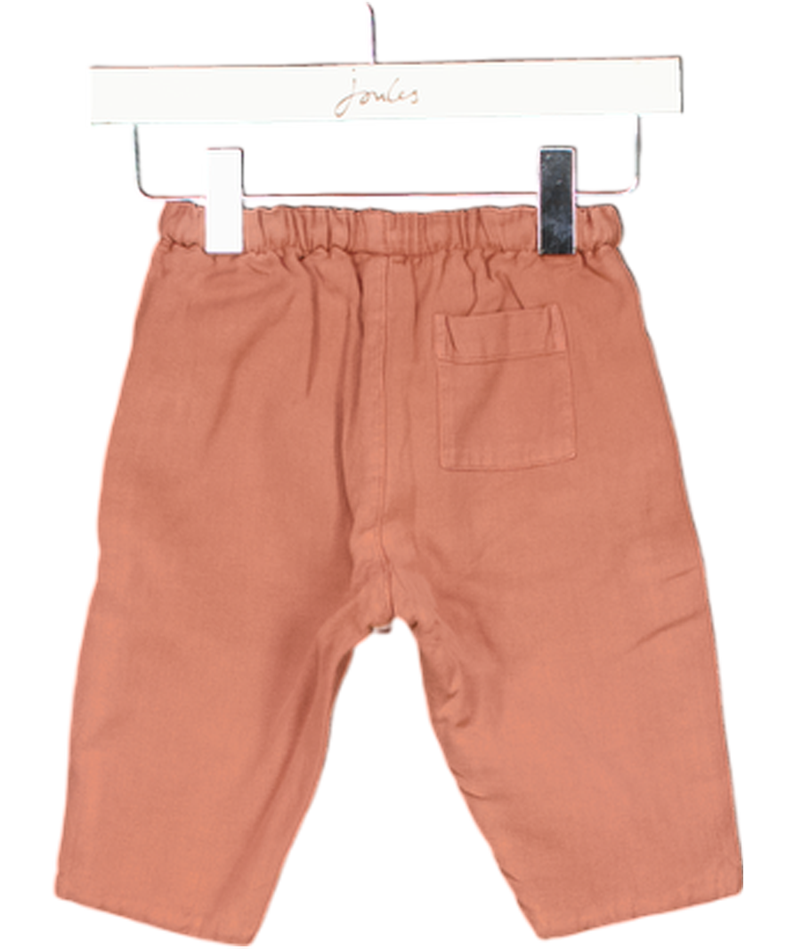 CARAMEL BABY & CHILD Orange Cotton Drawstring Trousers 0-3 Months