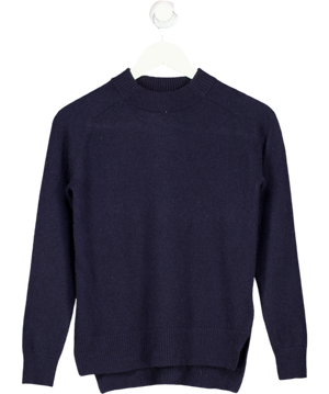 WHISTLES Navy Blue 100% Cashmere Crew Neck Jumper UK XS