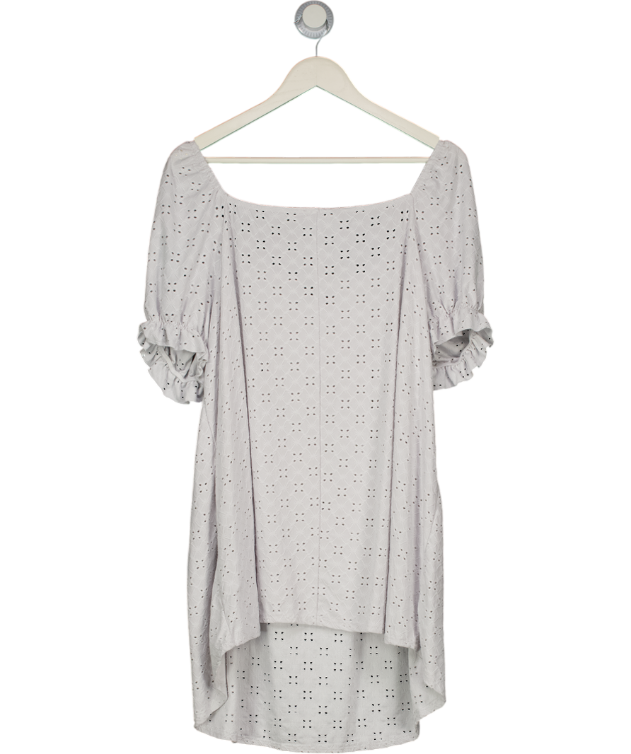 Limited Collection Pale Blue Broderie Jersey Swing Top UK 26