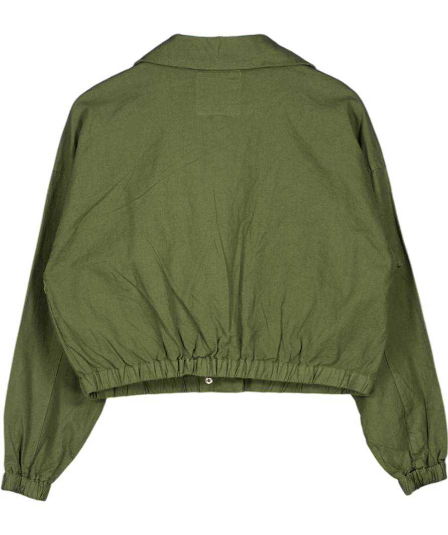 RIVER ISLAND Green Linen Blend Swing Jacket UK 6