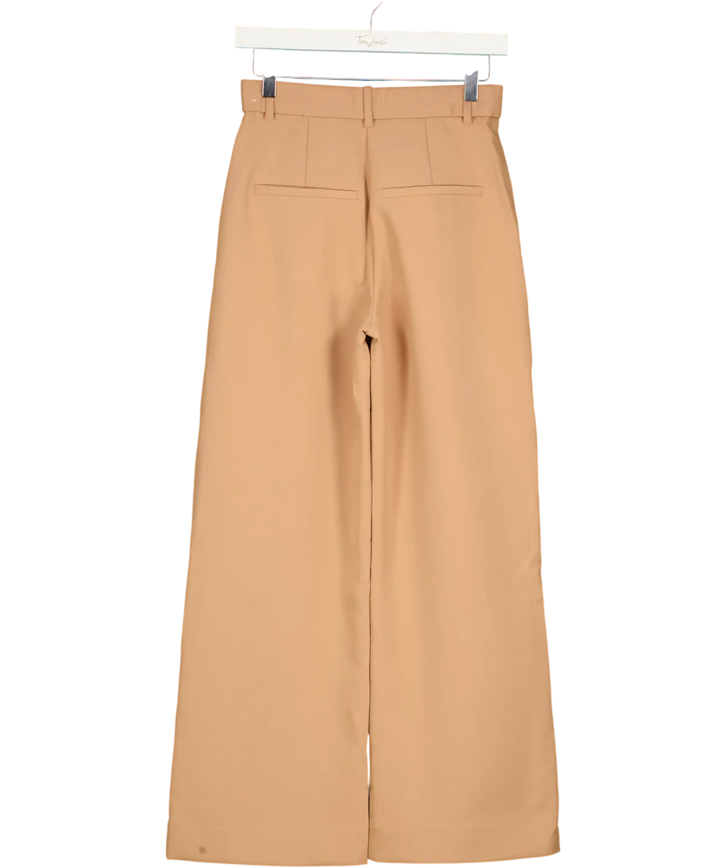 ABERCROMBIE & FITCH Abercrombie & Fitch Beige Sloane Tailored Wide Leg Trousers W26