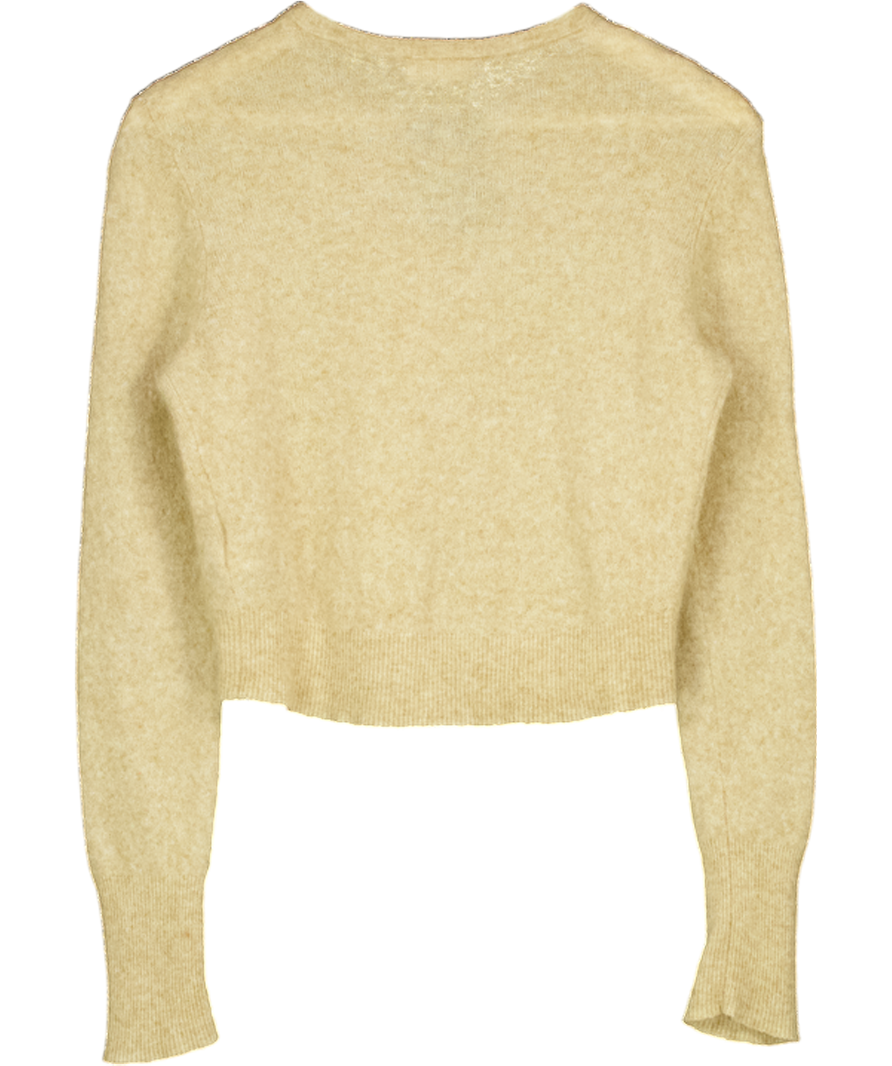 American Vintage Beige Supersoft Fuzzy Knit Cardigan UK S