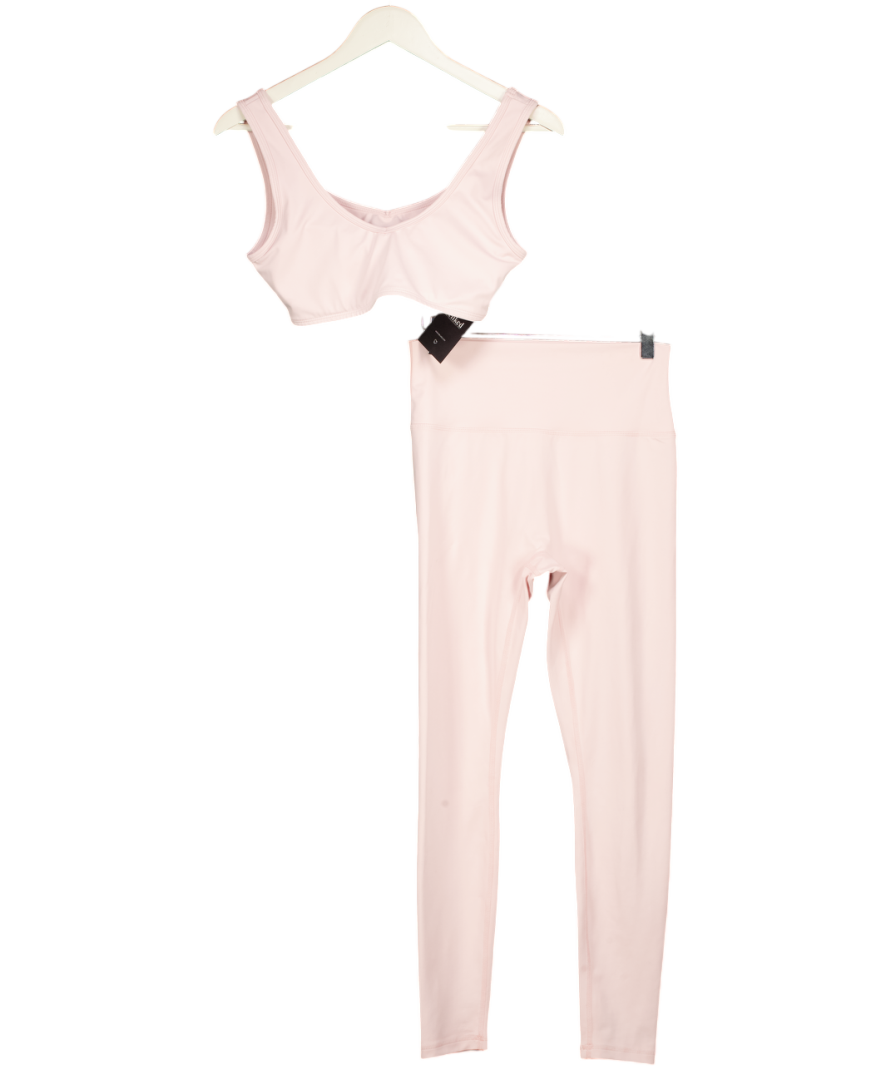 SISTERLY TRIBE 2-piece Ballet Pink Leggings & Activewear Bra Set UK M
