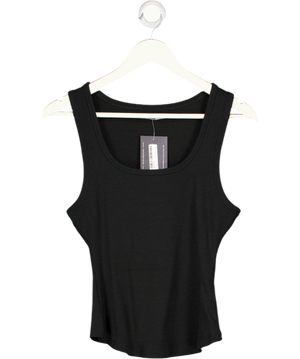 BOA Black Soft Ribbed Tank Top UK M
