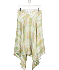 H&M Green Lyocell Blend Handkerchief Skirt UK 8