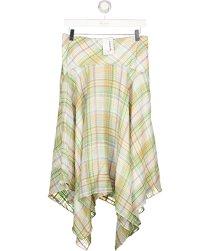 H&M Green Lyocell Blend Handkerchief Skirt UK 8