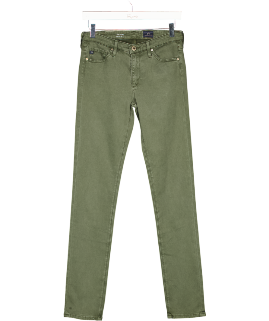 AG Adriano Goldschmied Green E3c4 Prima Cigarette-leg Stretch-denim Jeans W26