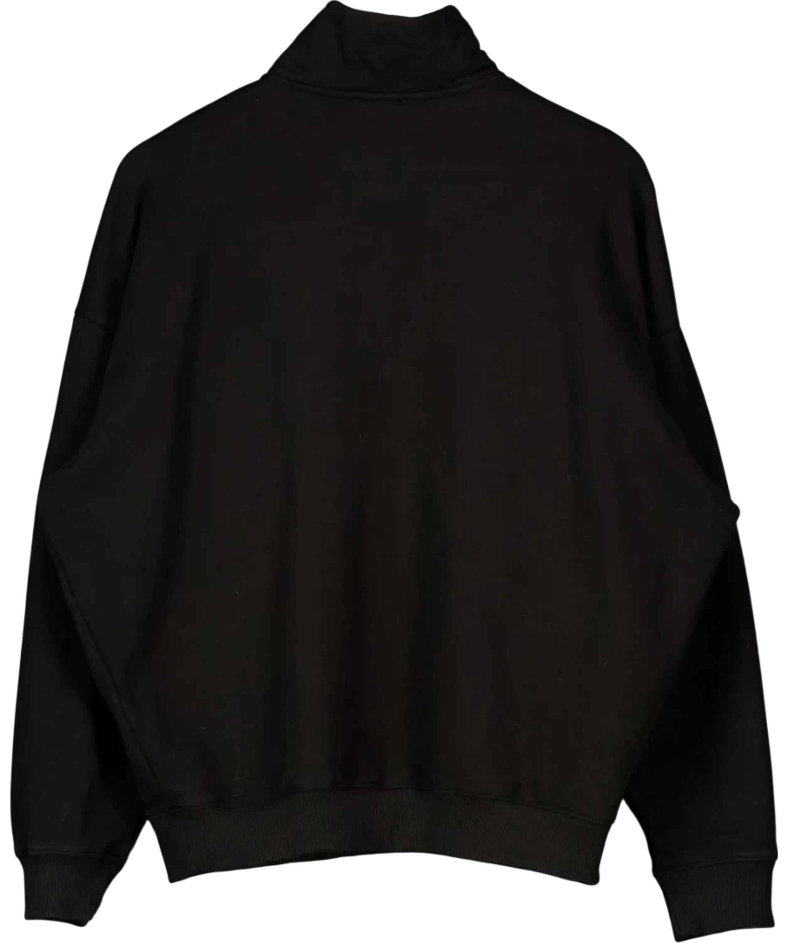 ADANOLA Black Oversized Funnel Neck Zip Sweatshirt UK S