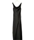 Camilla And Marc Black Satin Artemis Maxi Dress UK 8