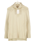 REISS Stevie Cashmere Blend Cream Roll Neck Jumper UK M