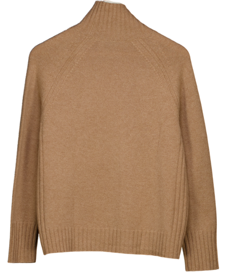 J. MCLAUGHLIN Beige Cashmere Turtleneck Jumper UK M