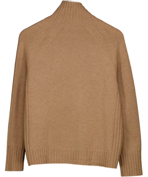 J. MCLAUGHLIN Beige Cashmere Turtleneck Jumper UK M