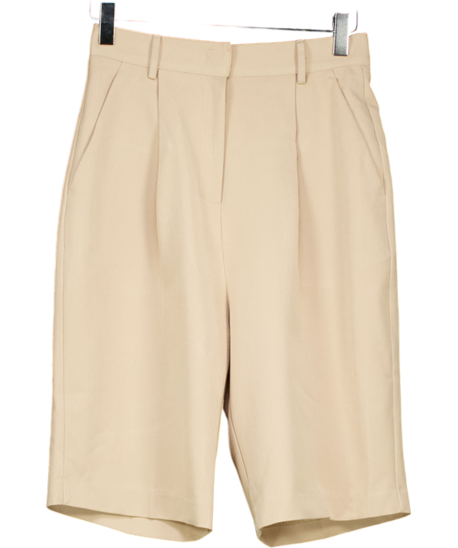 FRANKIE SHOP Beige Tailored Shorts UK XS