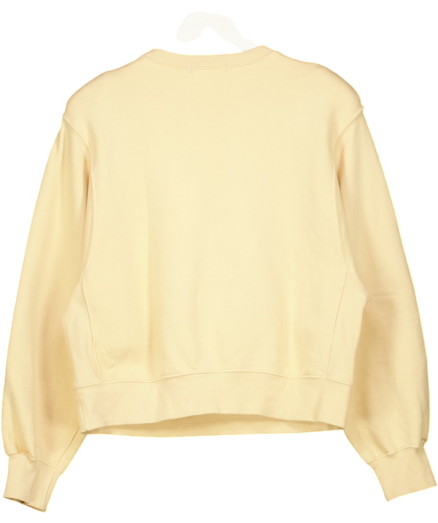THE FRANKIE SHOP Butter Yellow Shoulder-pad Sweatshirt UK S