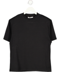 LIS BONNE ATELIER Black 100% Cotton The Statement T-shirt With Shoulder Pads. UK S/M