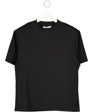 LIS BONNE ATELIER Black 100% Cotton The Statement T-shirt With Shoulder Pads. UK S/M