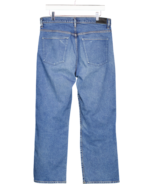 GoldSign Blue Cotton Relaxed Leg Cropped Jeans W30