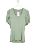 BOSS Sage Green Puff Sleeve T-shirt UK M