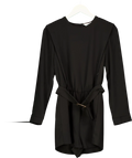 AMANDA UPRICHARD Black Baldwin Long Sleeve Belted Playsuit UK S