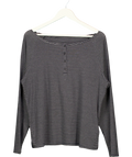 First Floor Black Striped Long Sleeve Top UK S