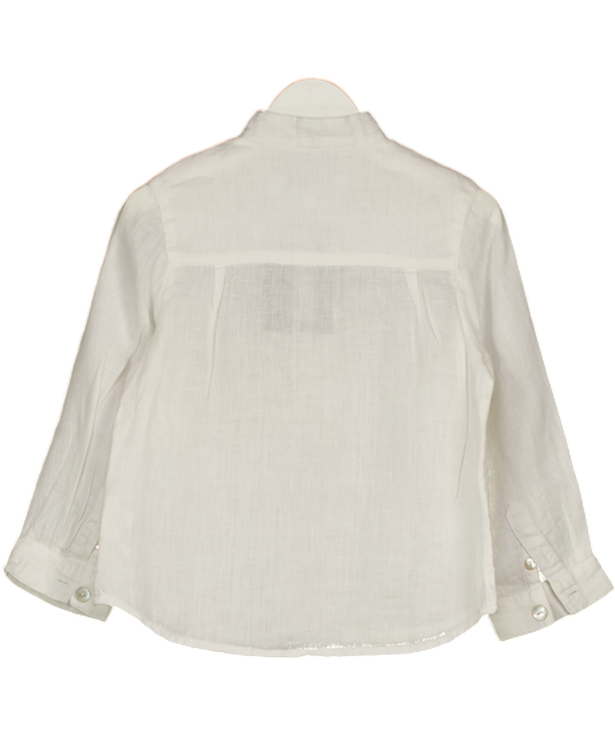 Tartine et Chocolat White Linen Mao Collar 3 Years