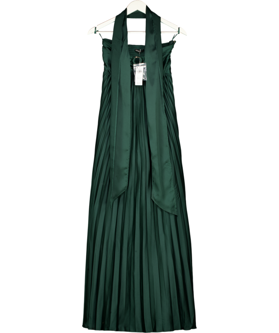 Abercrombie & Fitch Green Giselle Strapless Scarf Babydoll Maxi Dress - Tall UK XS