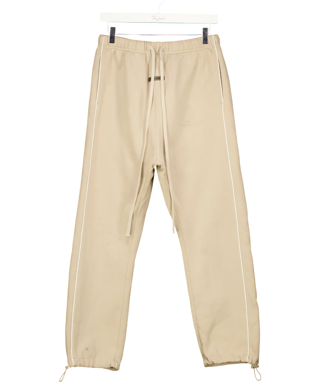 essentials Beige Training Classic Flare Sweatpant UK S