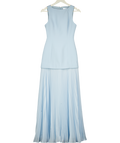 CLUB L Hadley Powder Blue Boat-neck Maxi Dress With Drop-waist UK 6