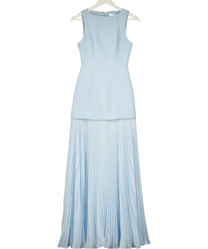 CLUB L Hadley Powder Blue Boat-neck Maxi Dress With Drop-waist UK 6