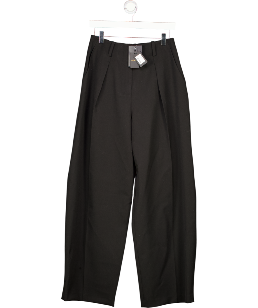 MAJE Black Pistido Double Pleated High Waist Wide Leg Trouser Fr38 UK 10