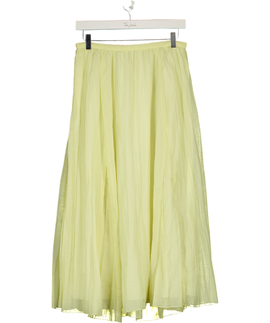 M&S Yellow Textured Midaxi Circle Skirt UK 10
