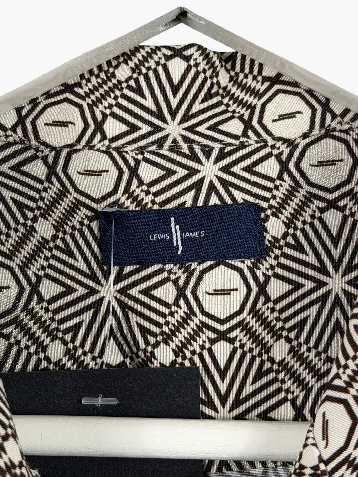 LEWIS JAMES Verona Jacquard Viscose Shirt t UK M